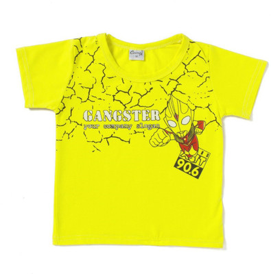 

Camey Boys Printed Lycra T Shirt(Yellow, Pack of 1