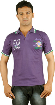 

Harsha Printed Men's Polo Neck Purple T-Shirt
