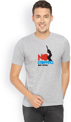 

Campus Sutra Graphic Print Men Round Neck Grey T-Shirt