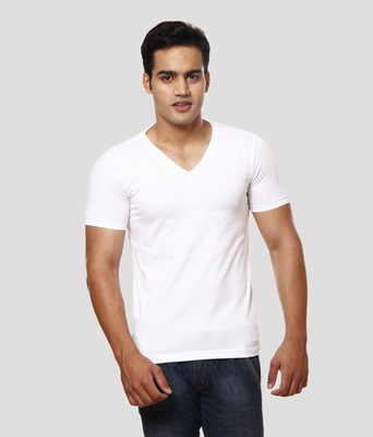 

Casual Tees Solid Men's V-neck White T-Shirt