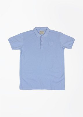 

Pepe Jeans Boys Solid Cotton T Shirt(Light Blue, Pack of 1, Sky