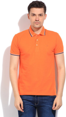 

United Colors of Benetton. Solid Men' Polo Neck Orange T-Shirt, M36