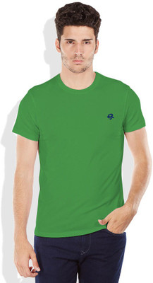 

Difference of Opinion Solid Men's Round Neck Green T-Shirt