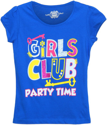 

Chalk by Pantaloons Girls Graphic Print T Shirt(Blue