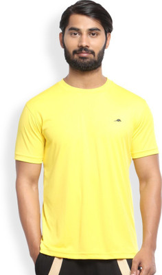 

2Go Solid Men Round Neck Yellow T-Shirt