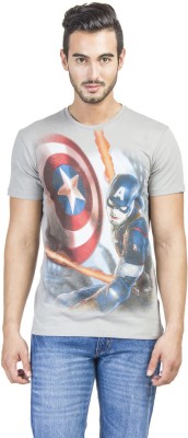 

Avengers Printed Men' Round Neck Grey T-Shirt