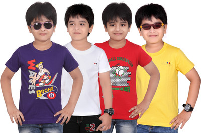 

Dongli Boys Solid T Shirt(Multicolor, Pack of 4)