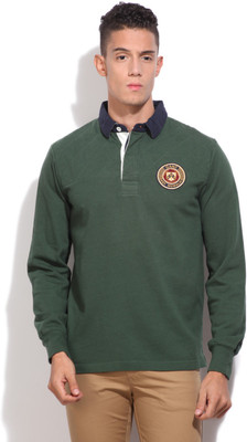 

Gant Solid Men's Polo Neck Green T-Shirt, 303