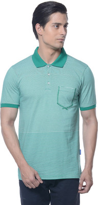 

Carve Striped Men' Polo Neck Green T-Shirt