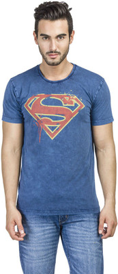

DC Comics Printed Men's Round Neck Blue T-Shirt, Dress blues
