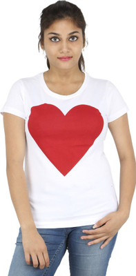 

Mighty Mojo Graphic Print Women's Round Neck White T-Shirt