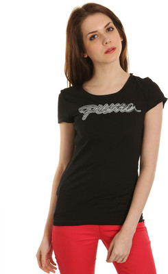 

Puma Printed Women' Round Neck Black T-Shirt