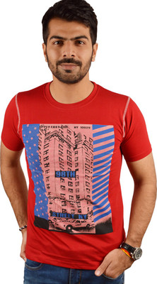 

Miller & Schweizer Solid Men's Round Neck Red T-Shirt