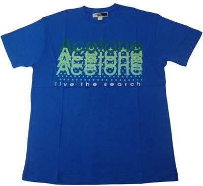 

Acetone Solid Men's Round Neck Blue T-Shirt