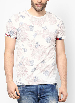 

Jack & Jones Printed Men's Round Neck White T-Shirt, Cloud dancer