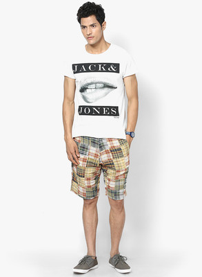 

Jack & Jones Graphic Print Men' Round Neck White T-Shirt, Cloud dancer