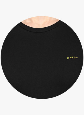 

Jack & Jones Solid Men' Round Neck Black T-Shirt