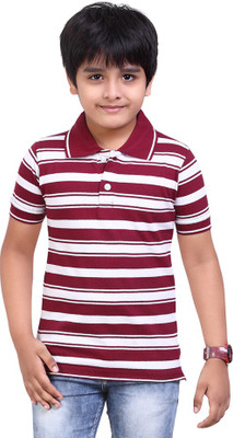 

FabTag - Dongli Boys Striped T Shirt(Maroon, Pack of 1, Multicolor