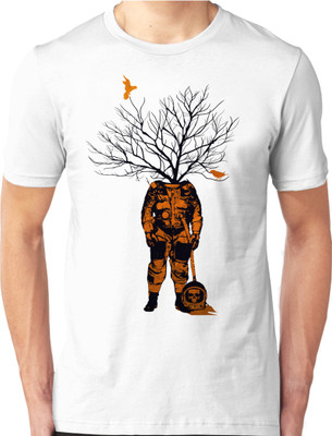 

Foscous Printed Men's Round Neck White T-Shirt