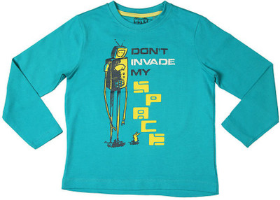 

Chalk by Pantaloons Boys Printed T Shirt(Light Blue, Pack of 1, Turquoise blue