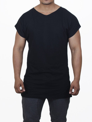 

Fugazee Lifestyle Solid Men' Round Neck Black T-Shirt