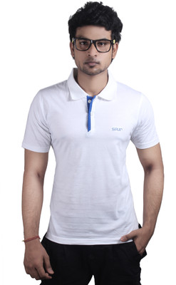 

Spur Solid Men' Polo Neck White T-Shirt
