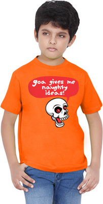 

Tantra Boys Graphic Print T Shirt(Orange, Pack of 1), Flo orange