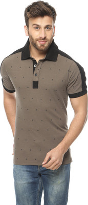 

Gritstones Printed Men's Round Neck Grey T-Shirt, Sgrey