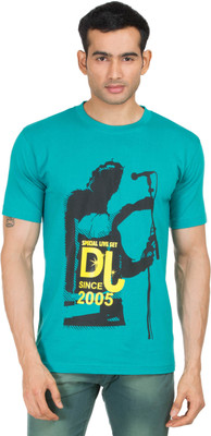 

Winfield Printed Men's Round Neck Blue T-Shirt
