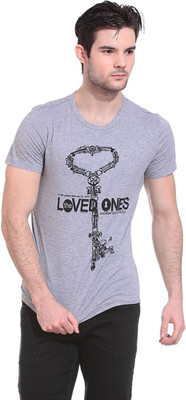 

Saiints Graphic Print Men's Round Neck Grey T-Shirt
