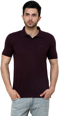 

Cotton County Premium Solid Men's Flap Collar Neck Maroon T-Shirt, Magenta