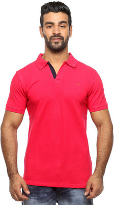 

Sports 52 Wear Solid Men's Polo Neck Pink T-Shirt