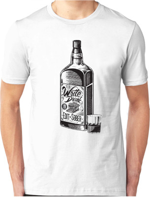 

Foscous Printed Men's Round Neck White T-Shirt