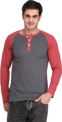 

Leana Solid Men's Henley Grey, Red T-Shirt, Dark grey 4