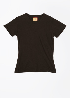 

Global Nomad Solid Men's Round Neck Brown T-Shirt, Coffee