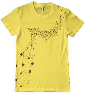 

DNA Graphic Print Men' Round Neck Yellow T-Shirt
