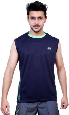 

Vector X Solid Men's Round Neck Blue T-Shirt, Navy