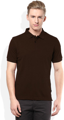 

Gold Axe Solid Men's Polo Neck Brown T-Shirt