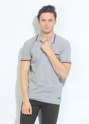 

United Colors of Benetton. Solid Men' Polo Neck Grey T-Shirt, 501