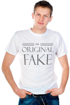 

6th Cross Graphic Print Men's Round Neck White T-Shirt