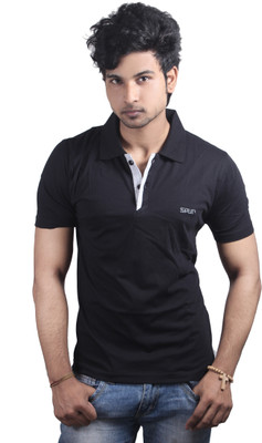 

Spur Solid Men' Polo Neck Black T-Shirt