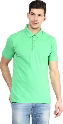 

Yellow Submarine Solid Men's Polo Neck Green T-Shirt