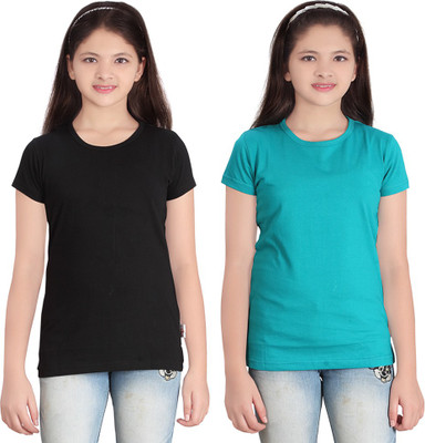 

FabTag - Sini Mini Girls Solid T Shirt(Multicolor
