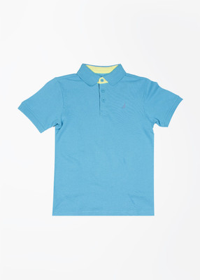 

Nautica Boys Solid T Shirt(Light Blue, Pack of 1, By