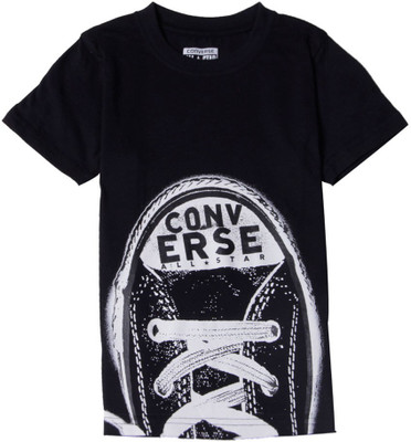 

Converse Boys Graphic Print T Shirt(Black, Pack of 1, Black-023