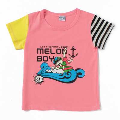 

Camey Boys Printed Lycra T Shirt(Pink, Pack of 1