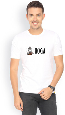 

Campus Sutra Printed Men Round Neck White T-Shirt