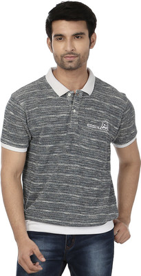 

Invictum Solid Men's Polo Neck White, Grey T-Shirt, Sober white;superb grey