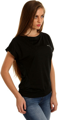 

Puma Solid Women' Round Neck Black T-Shirt