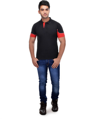 

Lannister Striped Men's Polo Neck Black, Red T-Shirt